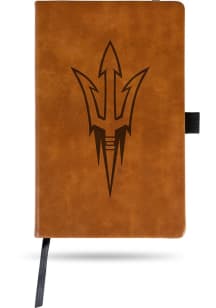 Arizona State Sun Devils Engraved Notebook and Folder - Brown