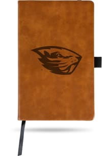 Oregon State Beavers Engraved Notebook and Folder - Brown