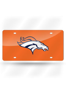 Denver Broncos Orange Laser Cut Car Accessory License Plate