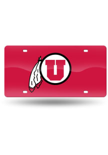 Utah Utes Red Laser Cut Car Accessory License Plate