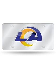 Los Angeles Rams Silver Laser Cut Car Accessory License Plate