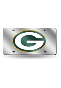 Green Bay Packers Silver Laser Cut Car Accessory License Plate