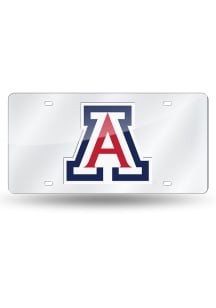 Arizona Wildcats Silver Laser Cut Car Accessory License Plate