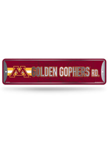 Minnesota Golden Gophers 4x15 Metal Street Sign - Silver