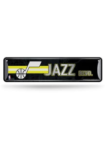 Utah Jazz 4x15 Metal Street Sign - Silver