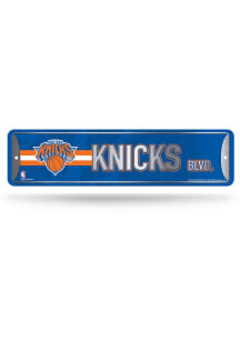 New York Knicks 4x15 Metal Street Sign - Silver