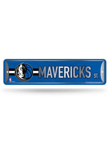 Dallas Mavericks 4x15 Metal Street Sign - Silver