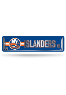 New York Islanders 4x15 Metal Street Sign - Silver
