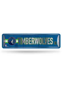 Minnesota Timberwolves 4x15 Metal Street Sign - Silver