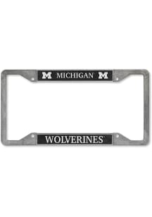Michigan Wolverines Pewter Design License Plate Frame - Silver