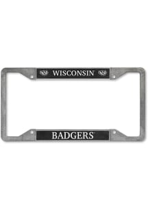 Wisconsin Badgers Pewter License Frame