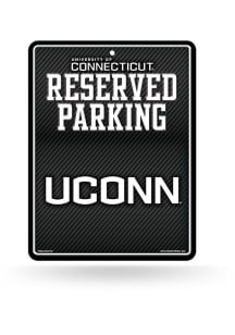 UConn Huskies Metal Parking Sign - Black