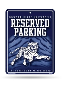 Jackson State Tigers Metal Parking Sign - Silver