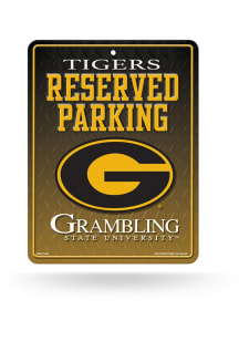 Grambling State Tigers Metal Parking Sign - Silver