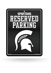 Michigan State Spartans Metal Parking Sign - Black