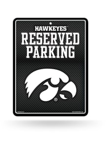 Iowa Hawkeyes Metal Parking Sign - Black