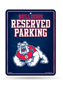 Fresno State Bulldogs Metal Parking Sign - Silver