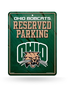 Ohio Bobcats Metal Parking Sign - Silver