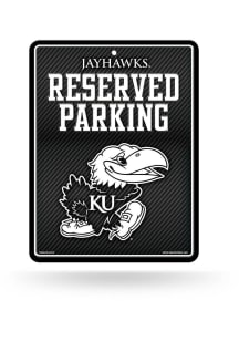 Kansas Jayhawks Metal Parking Sign - Black