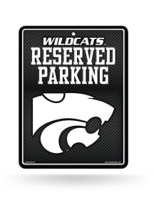 K-State Wildcats Metal Parking Sign - Black