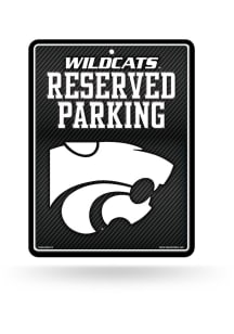K-State Wildcats Metal Parking Sign - Silver