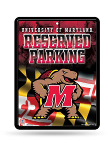 Maryland Terrapins Metal Parking Sign - Silver