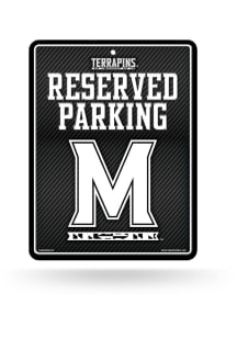 Maryland Terrapins Metal Parking Sign - Black