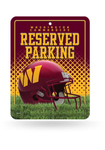 Washington Commanders Metal Parking Sign - Silver