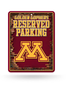 Minnesota Golden Gophers Metal Parking Sign - Silver