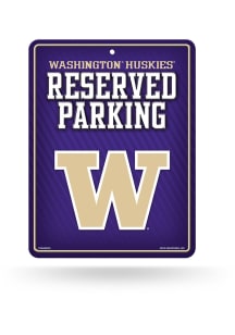 Washington Huskies Metal Parking Sign - Silver
