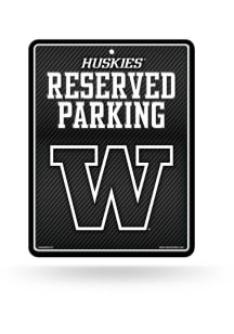 Washington Huskies Metal Parking Sign - Black