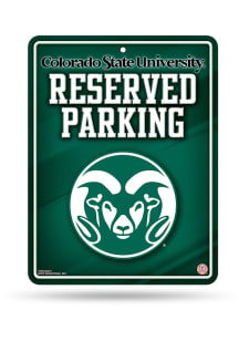 Colorado State Rams Metal Parking Sign - Silver