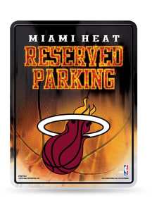 Miami Heat Metal Parking Sign - Silver