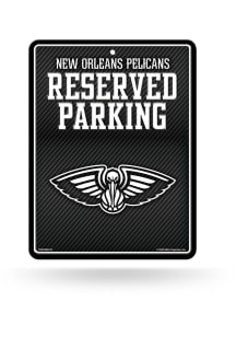 New Orleans Pelicans Metal Parking Sign - Black