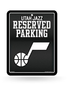 Utah Jazz Metal Parking Sign - Black