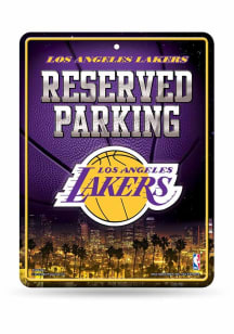 Los Angeles Lakers Metal Parking Sign - Silver