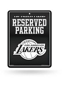 Los Angeles Lakers Metal Parking Sign - Black