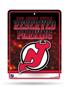 New Jersey Devils Metal Parking Sign - Silver