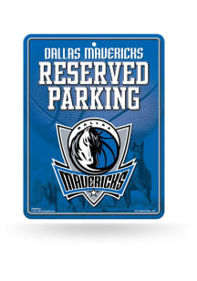Dallas Mavericks Metal Parking Sign - Silver