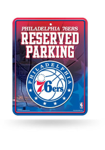 Philadelphia 76ers Metal Parking Sign - Silver