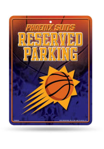 Phoenix Suns Metal Parking Sign - Silver