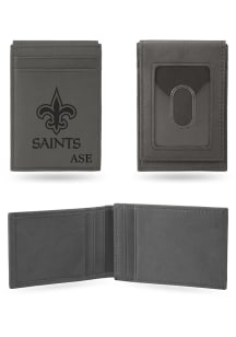 New Orleans Saints Personalized Laser Engraved Front Pocket Mens Bifold Wallet