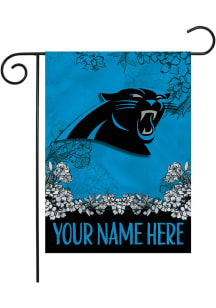 Carolina Panthers Personalized Garden Flag - White