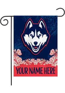 UConn Huskies Personalized Garden Flag - White