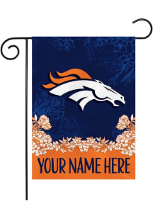 Denver Broncos Personalized Garden Flag - White