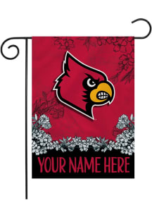 Louisville Cardinals Personalized Garden Flag - White