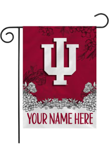 Indiana Hoosiers Personalized Garden Flag - White