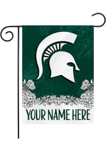 Michigan State Spartans Personalized Garden Flag - White