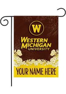 Western Michigan Broncos Personalized Garden Flag - White