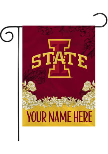 Iowa State Cyclones Personalized Garden Flag - White